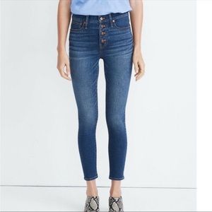 MADEWELL 9” Mid-Rise Skinny Jeans : Button-Front Edition SZ 27